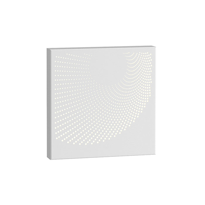 Dotwave™ Outdoor LED Wall Light in Textured White/Square.