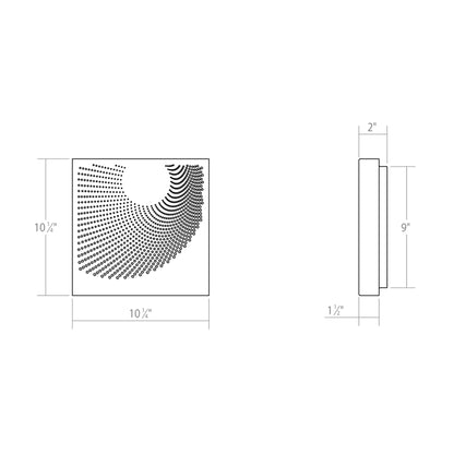 Dotwave™ Outdoor LED Wall Light - line drawing.