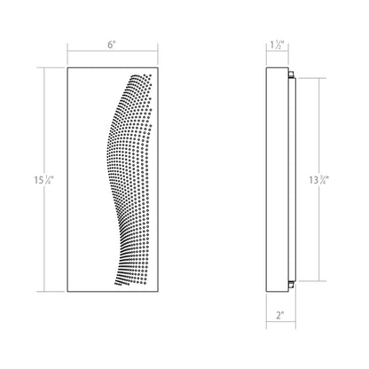 Dotwave™ Outdoor LED Wall Light - line drawing.