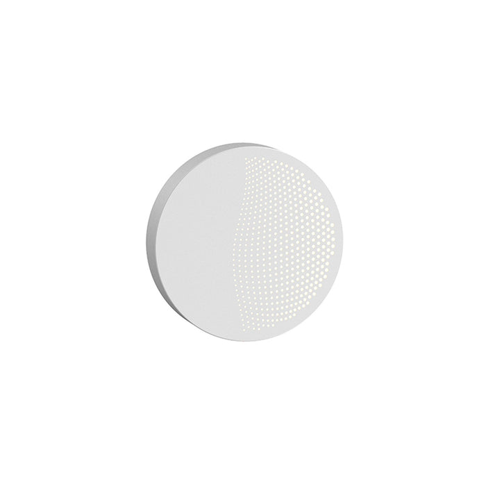 Dotwave™ Round Outdoor LED Wall Light in Small/Textured White.