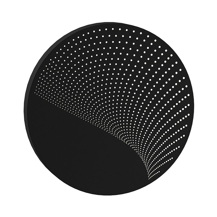 Dotwave™ Round Outdoor LED Wall Light in Large/Textured Black.