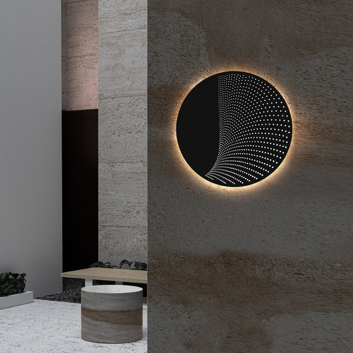 Dotwave™ Round Outdoor LED Wall Light Outside Area.