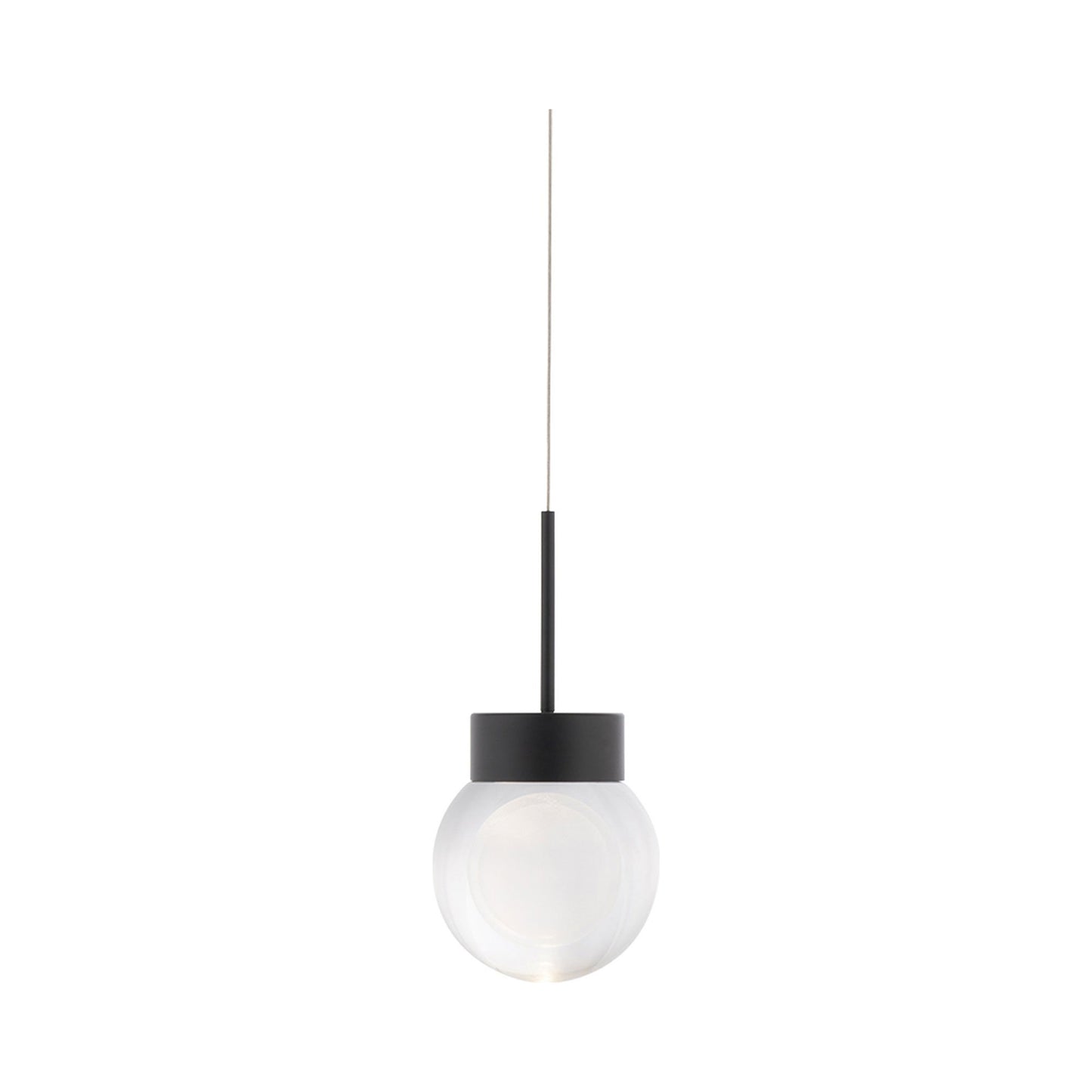 Double Bubble LED Pendant Light in Black.