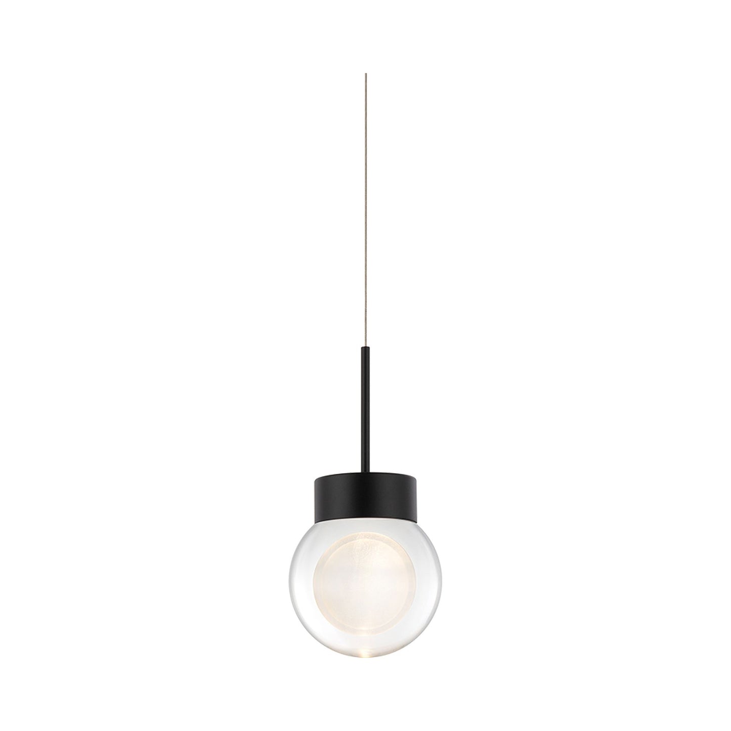 Double Bubble LED Pendant Light in Black.