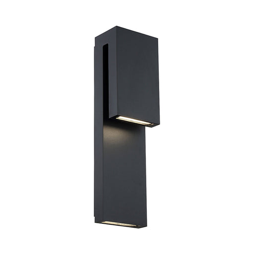 Double Down Outdoor LED Wall Light in Black.