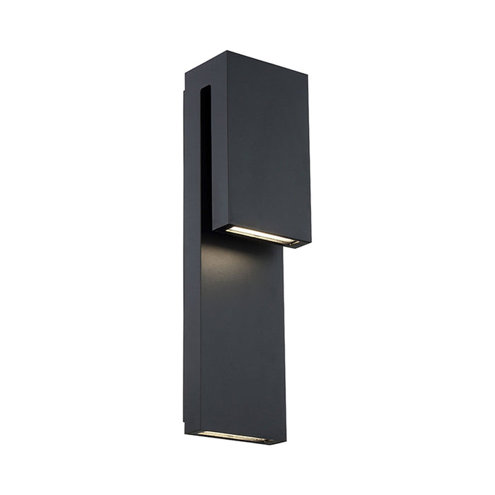 Double Down Outdoor LED Wall Light in Black.