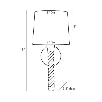 Douglas Wall Light - line drawing.