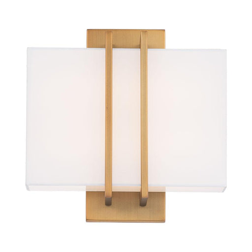 Downton LED Wall Light in Gold and White.