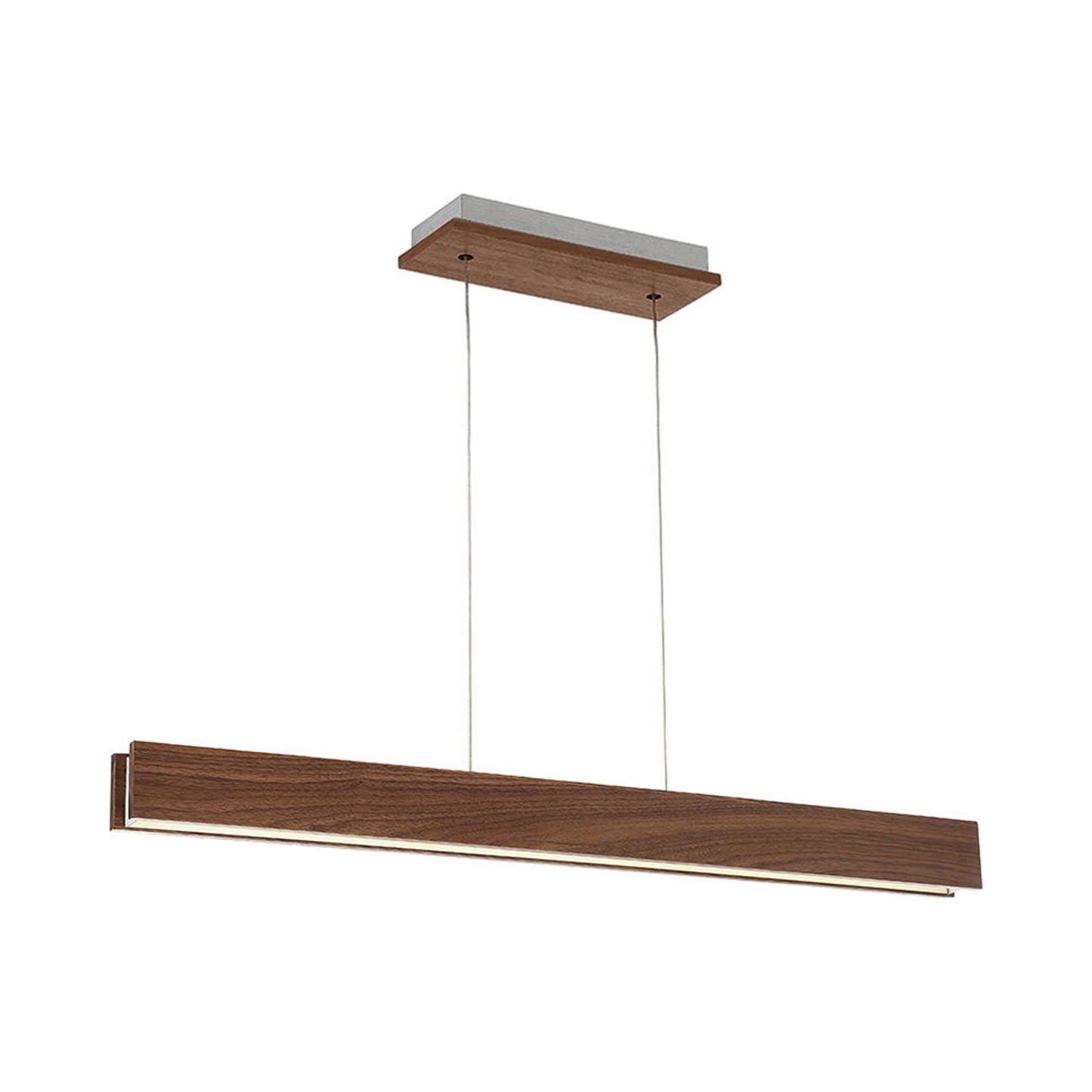 Drift Linear LED Pendant Light in Brown.