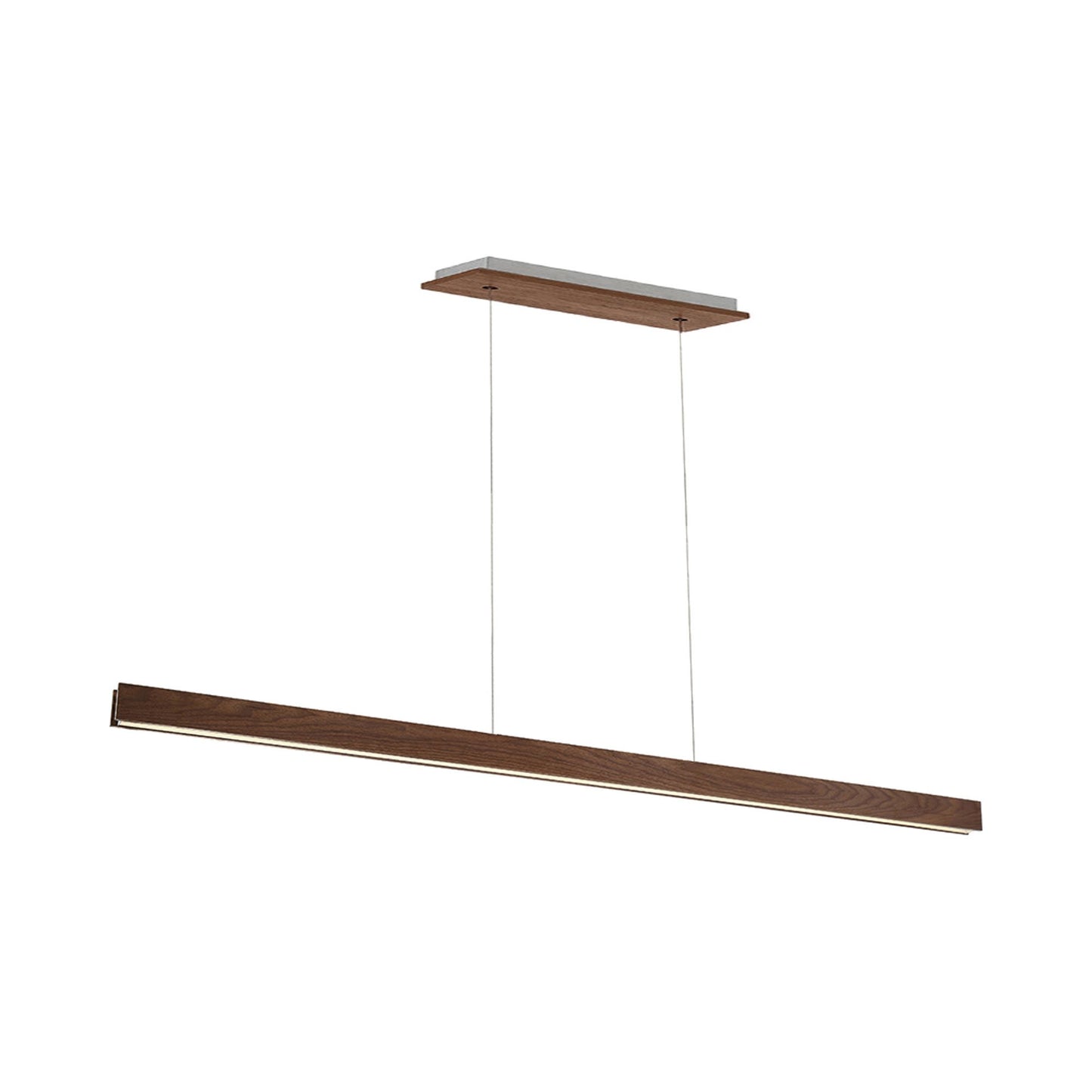 Drift Linear LED Pendant Light in Large/Dark Walnut.