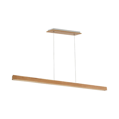 Drift Linear LED Pendant Light in Large/Walnut.