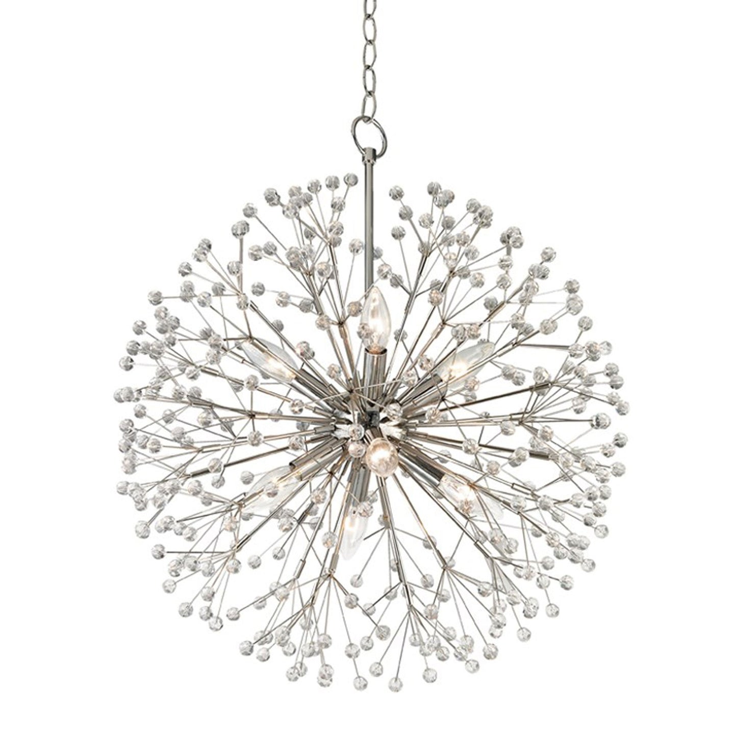 Dunkirk Chandelier in Polished Nickel (8-Light).