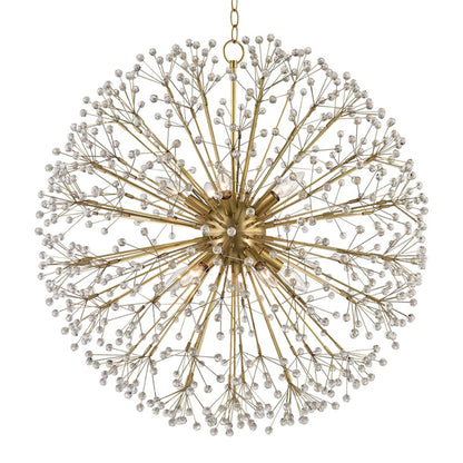 Dunkirk Chandelier in Aged Brass (10-Light).