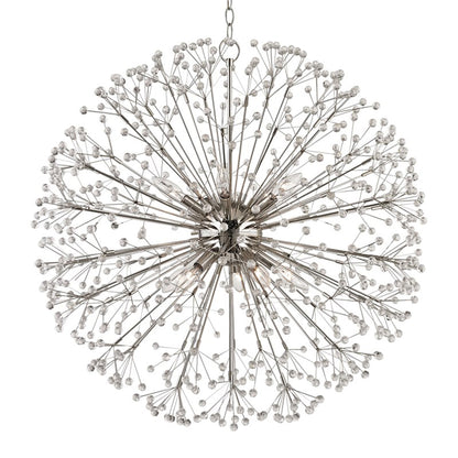 Dunkirk Chandelier in Polished Nickel (10-Light).