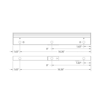 Duo AC-LED Color Options Light Bars Undercabinet Light - line drawing.