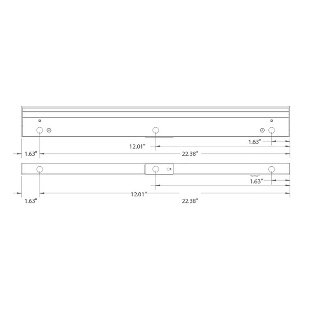 Duo AC-LED Color Options Light Bars Undercabinet Light - line drawing.
