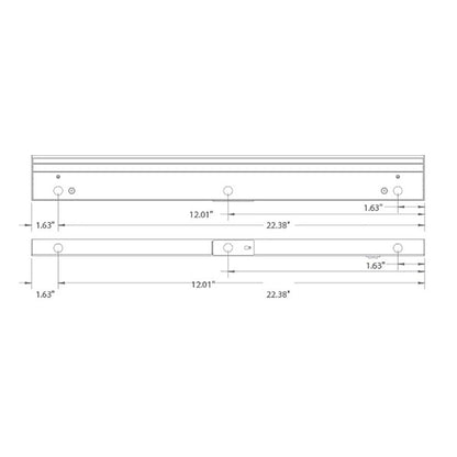 Duo AC-LED Color Options Light Bars Undercabinet Light - line drawing.