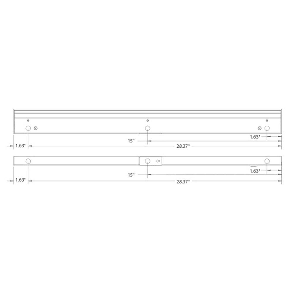 Duo AC-LED Color Options Light Bars Undercabinet Light - line drawing.
