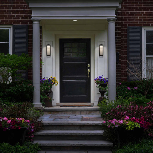 Amherst Outdoor LED Wall Light in porch.