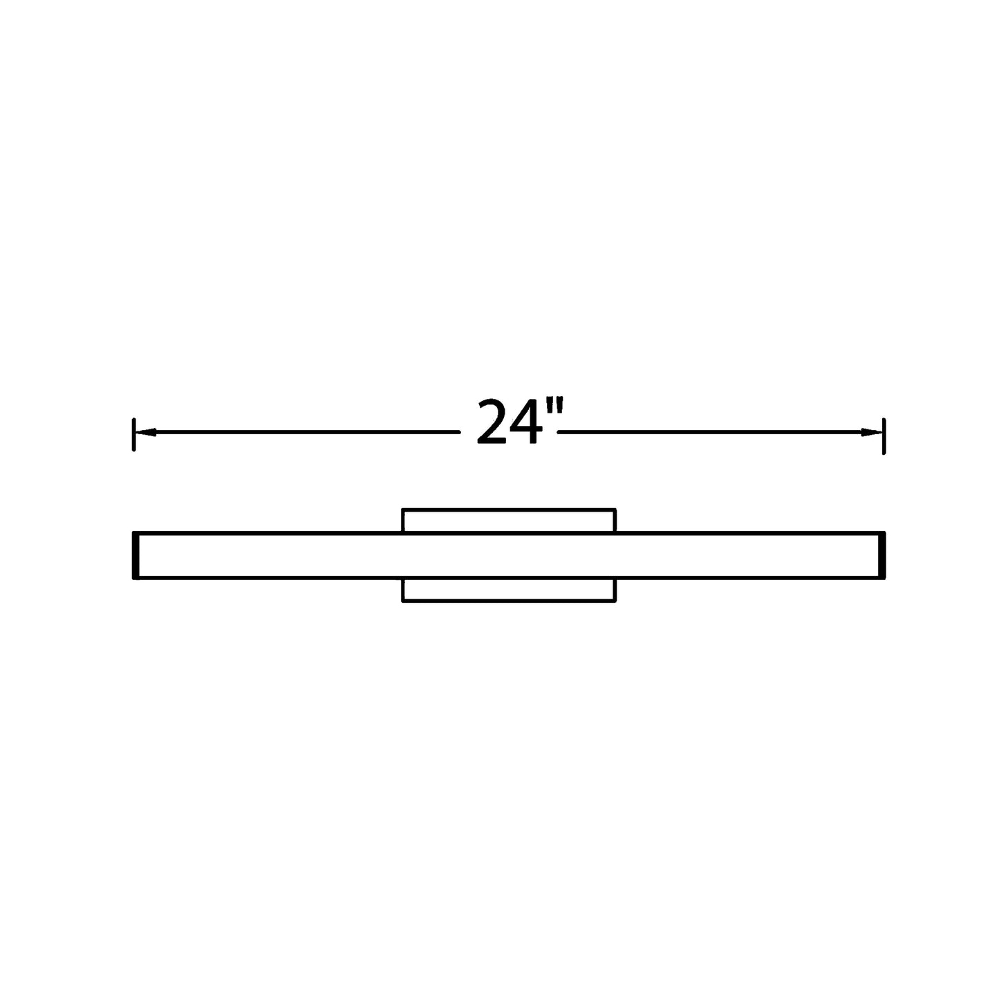 Brink LED Bath Vanity Wall Light - line drawing.