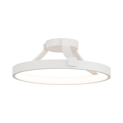 Chaucer LED Flush Mount Ceiling Light in White.