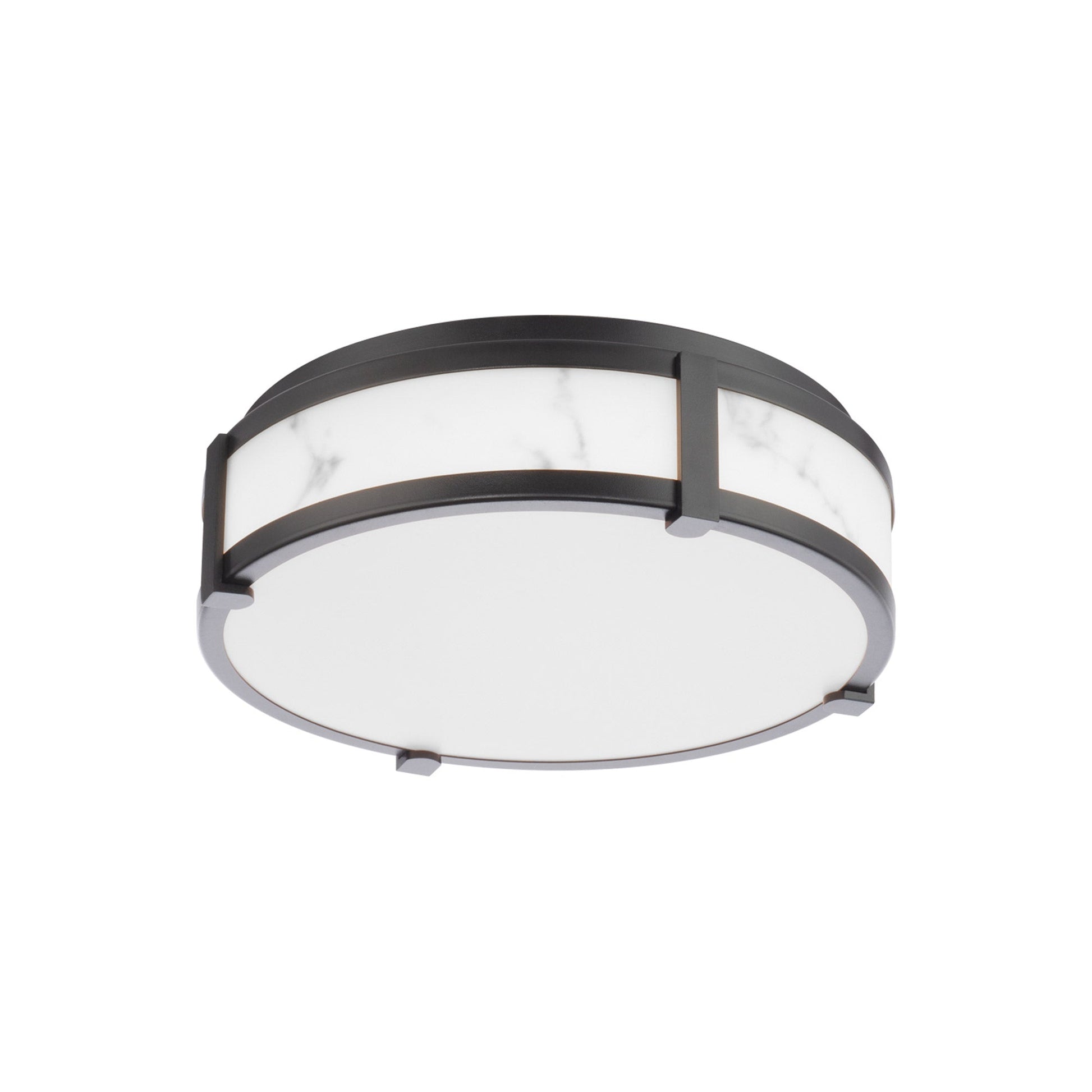 Constantine LED Flush Mount Ceiling Light in Black (14-Inch).