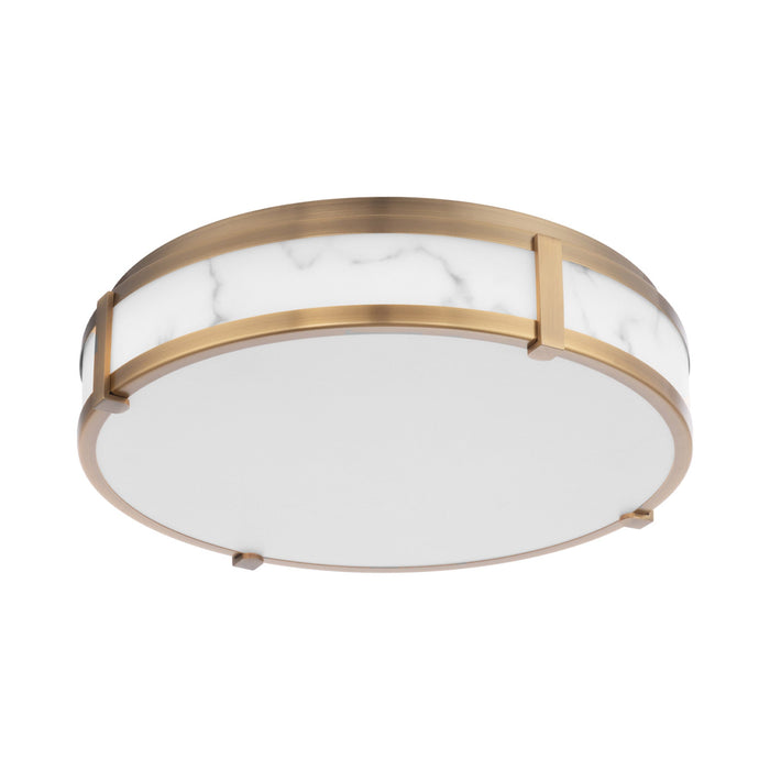 Constantine LED Flush Mount Ceiling Light in Aged Brass (18-Inch).