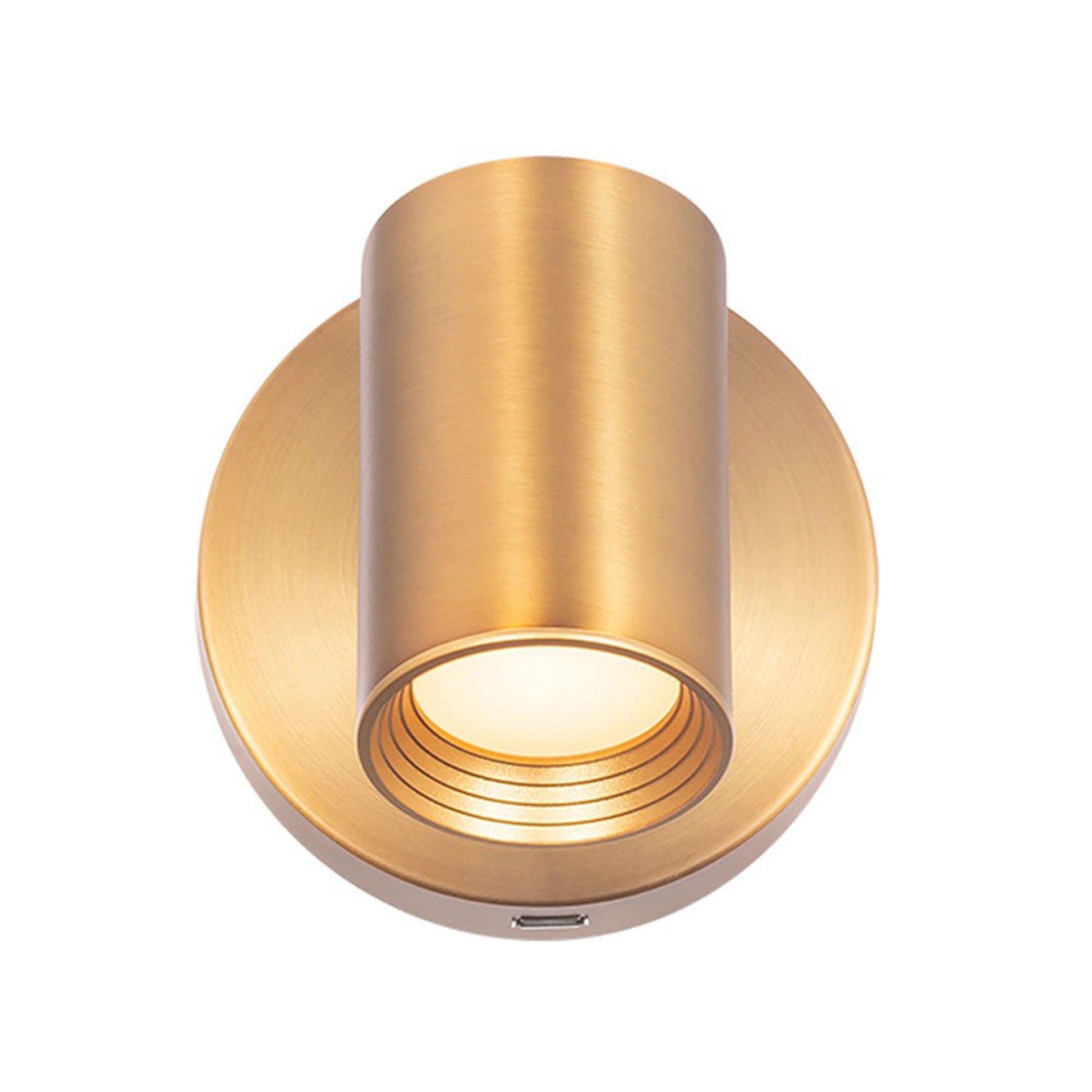 Kepler LED Wall Light in Aged Brass.