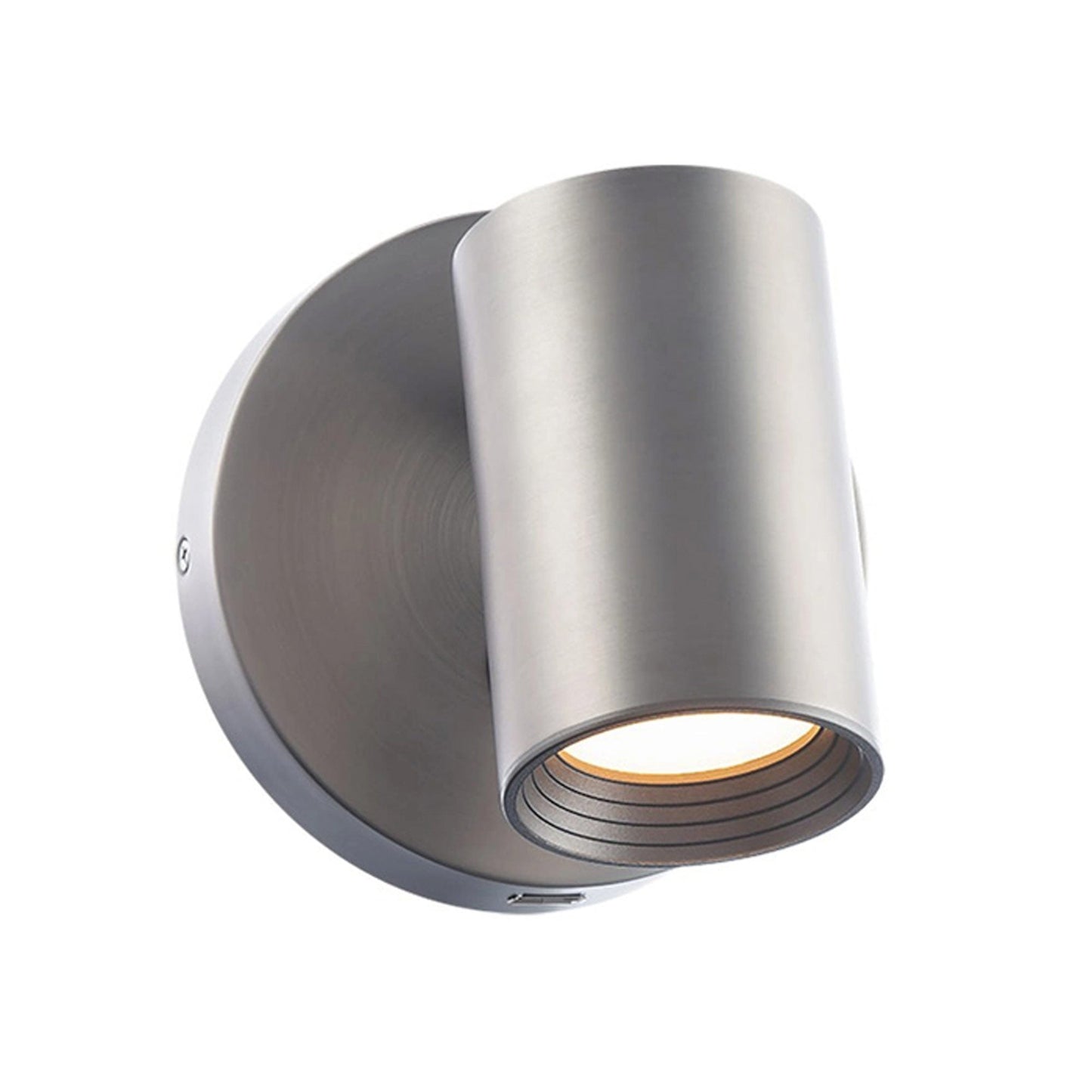 Kepler LED Wall Light in Brushed Nickel.