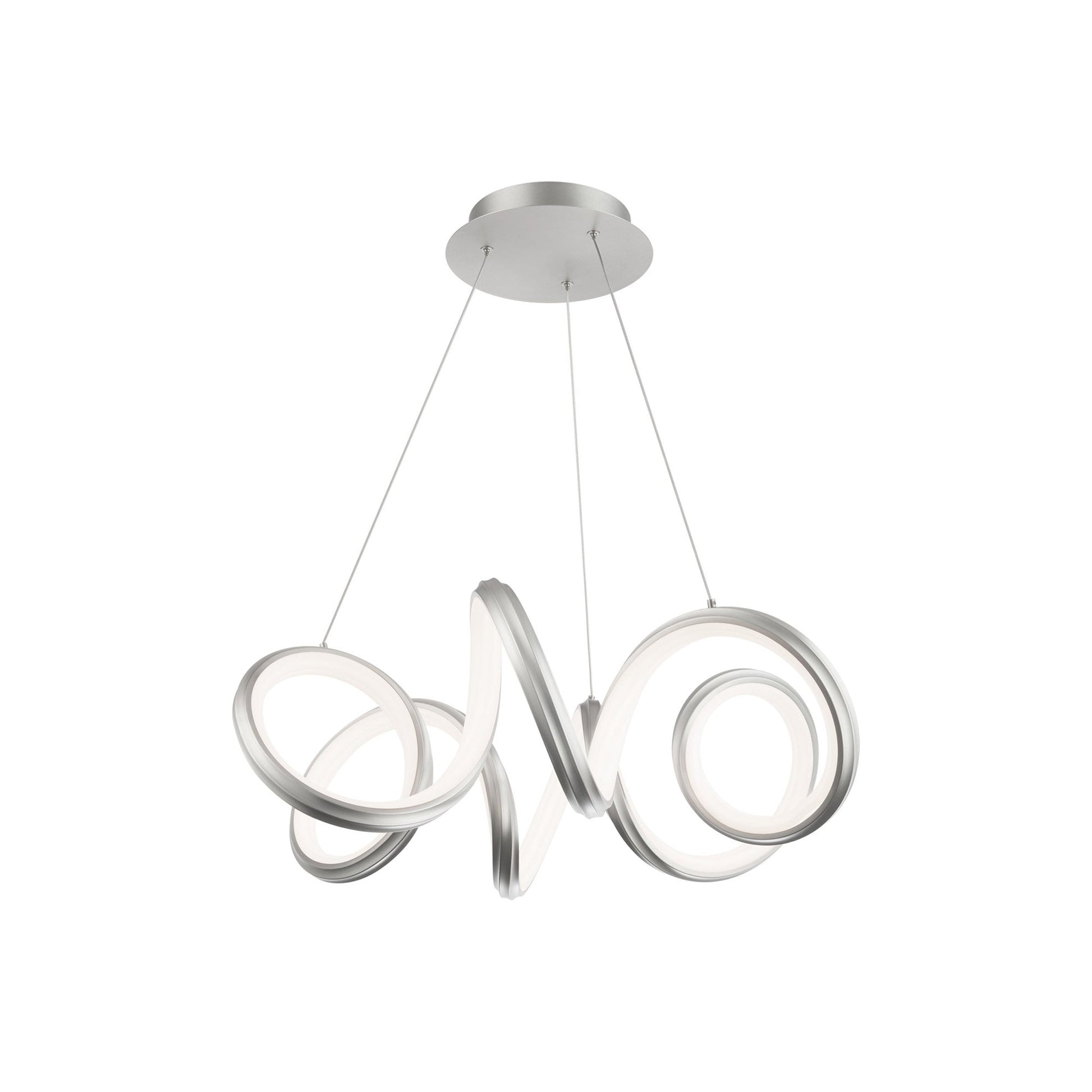Mamba LED Pendant Light in Brushed Nickel.