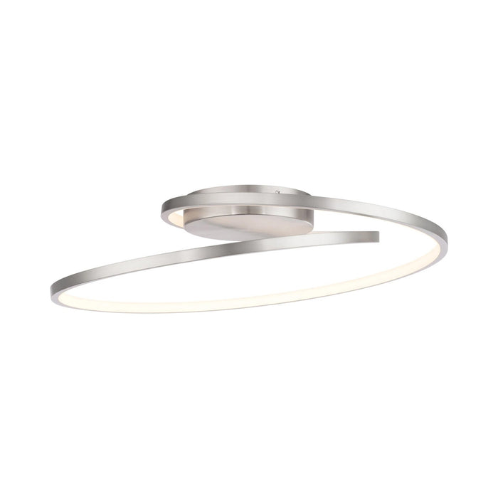 Marques LED Flush Mount Ceiling Light in Brushed Nickel.