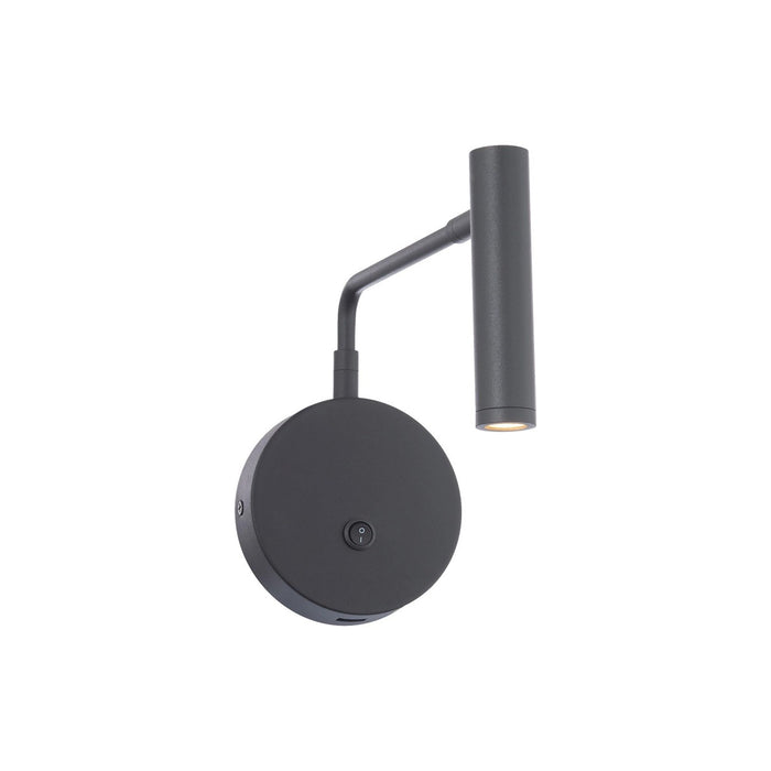 Sprig LED Swing Arm Wall Light in Black.