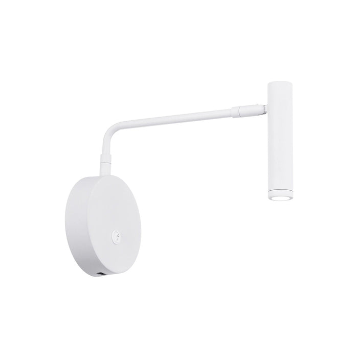 Sprig LED Swing Arm Wall Light in White.