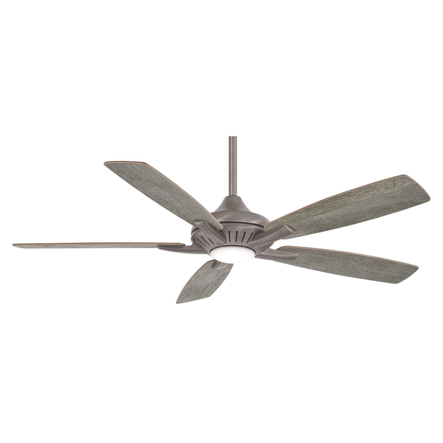 Dyno LED Ceiling Fan in Burnished Nickel / Savannah Gray.