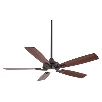 Dyno LED Ceiling Fan in Oil Rubbed Bronze / Medium Maple / Dark Walnut.