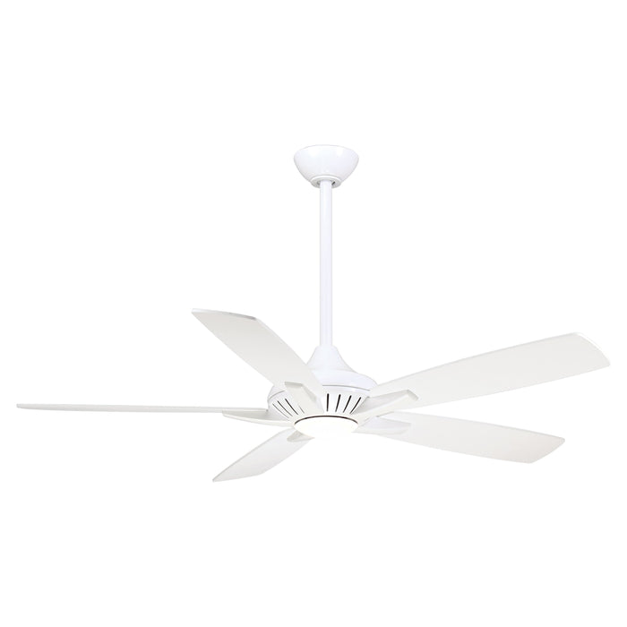 Dyno LED Ceiling Fan in White.