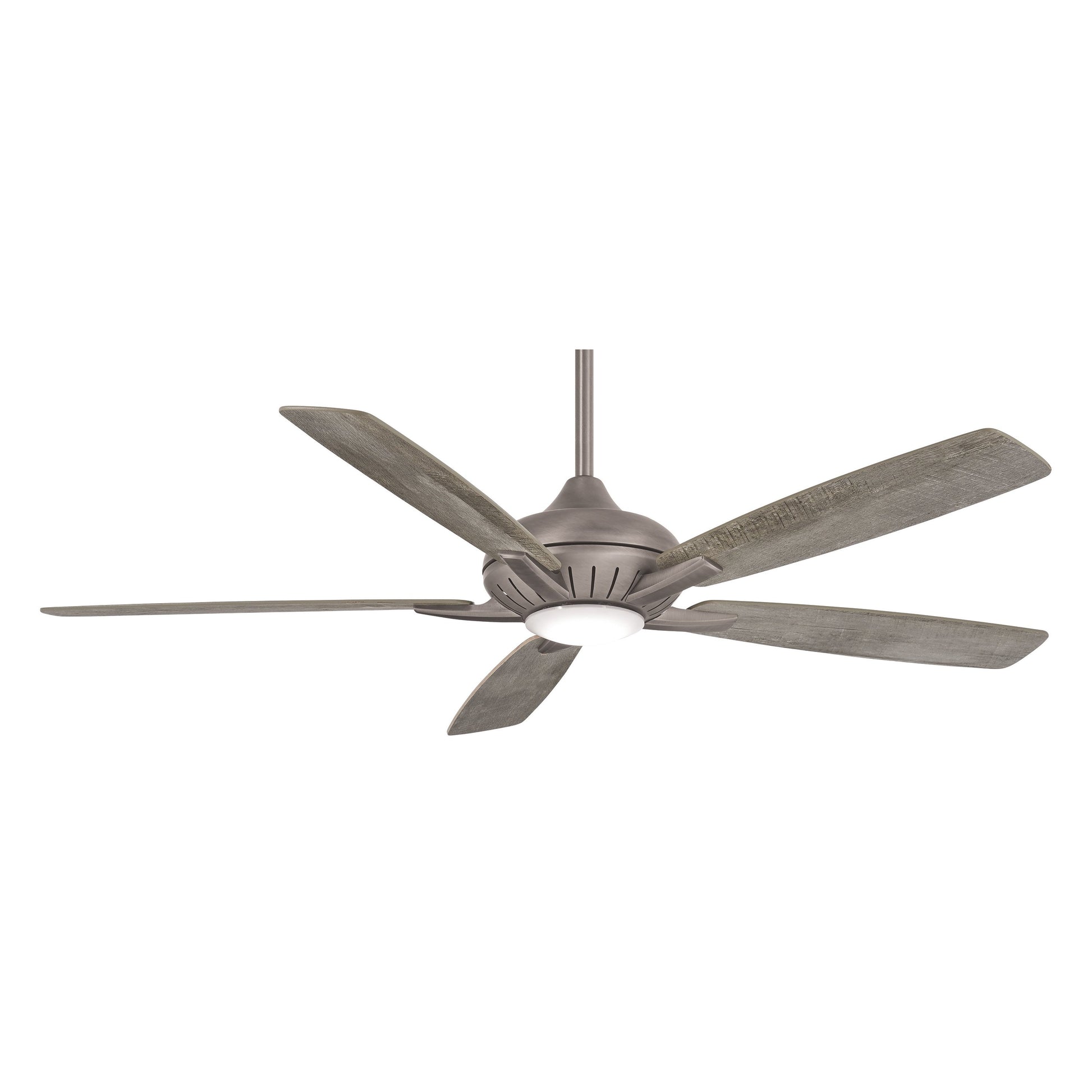 Dyno XL Smart LED Ceiling Fan in Burnished Nickel / Savannah Gray.