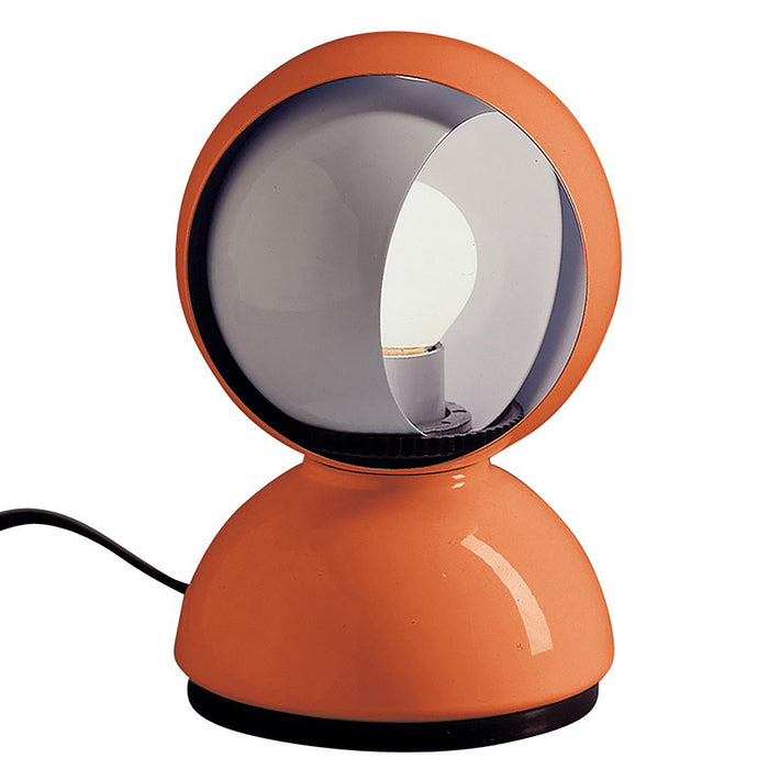 Eclisse Table Lamp in Polished Orange.
