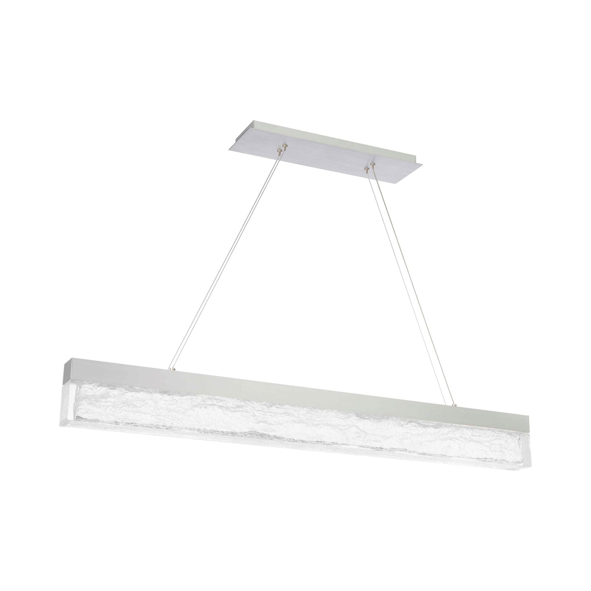 Effercescent LED Pendant Light in Brushed Aluminum.