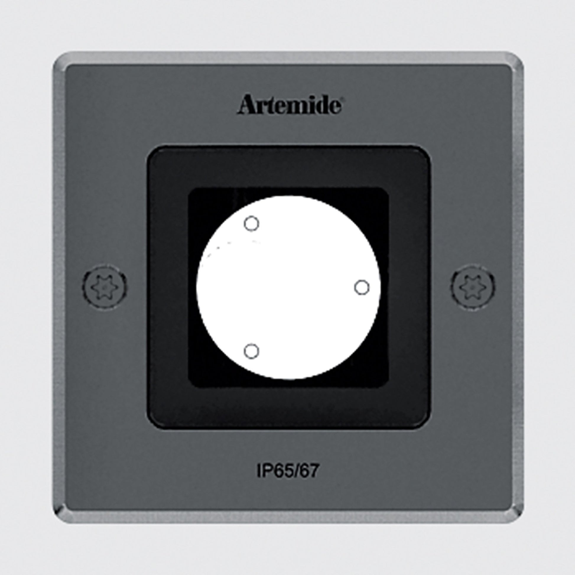 Ego Square Recessed Outdoor LED Ceiling Light in Stainless Steel/Medium (3000k/10 Degrees).