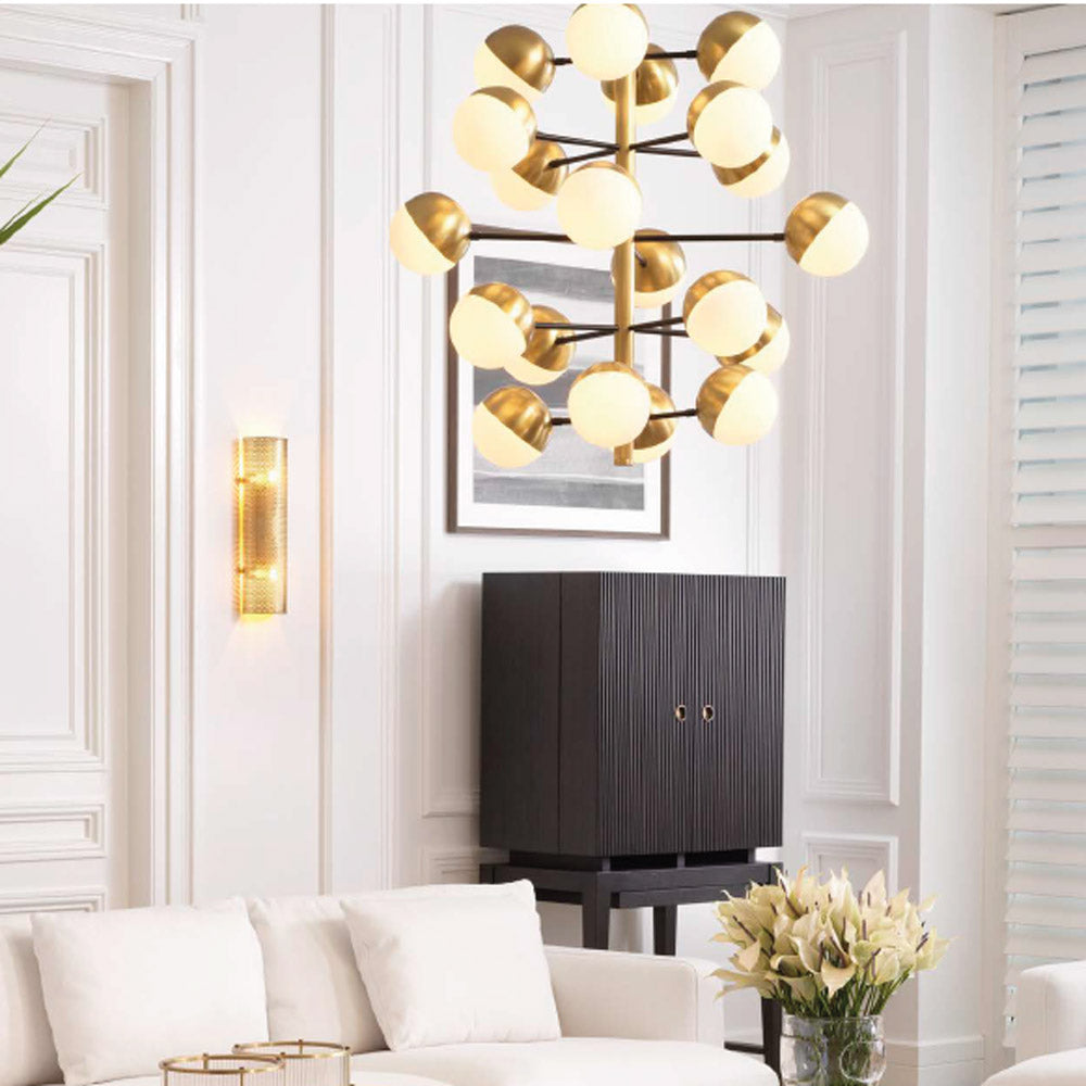 Cona Chandelier in living room.