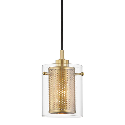 Elanor Pendant Light in Aged Brass.