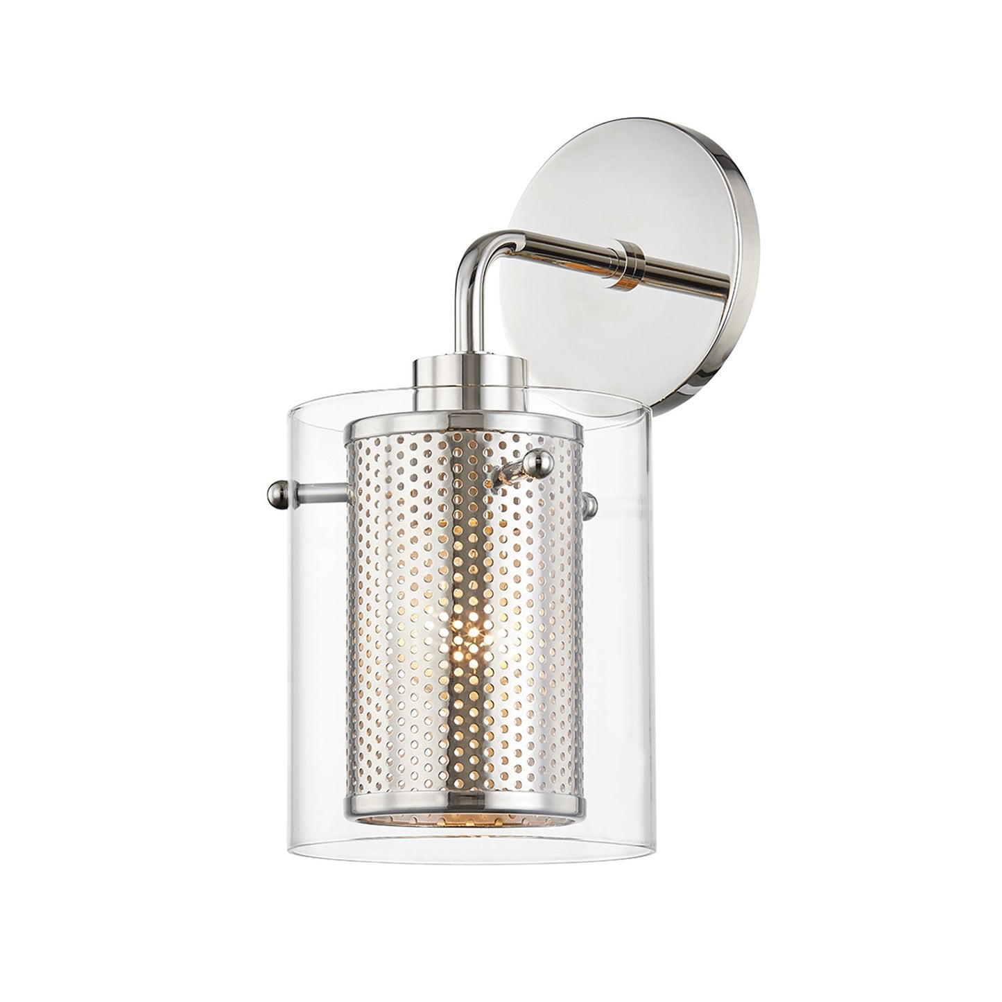 Elanor Wall Light in Polished Nickel.