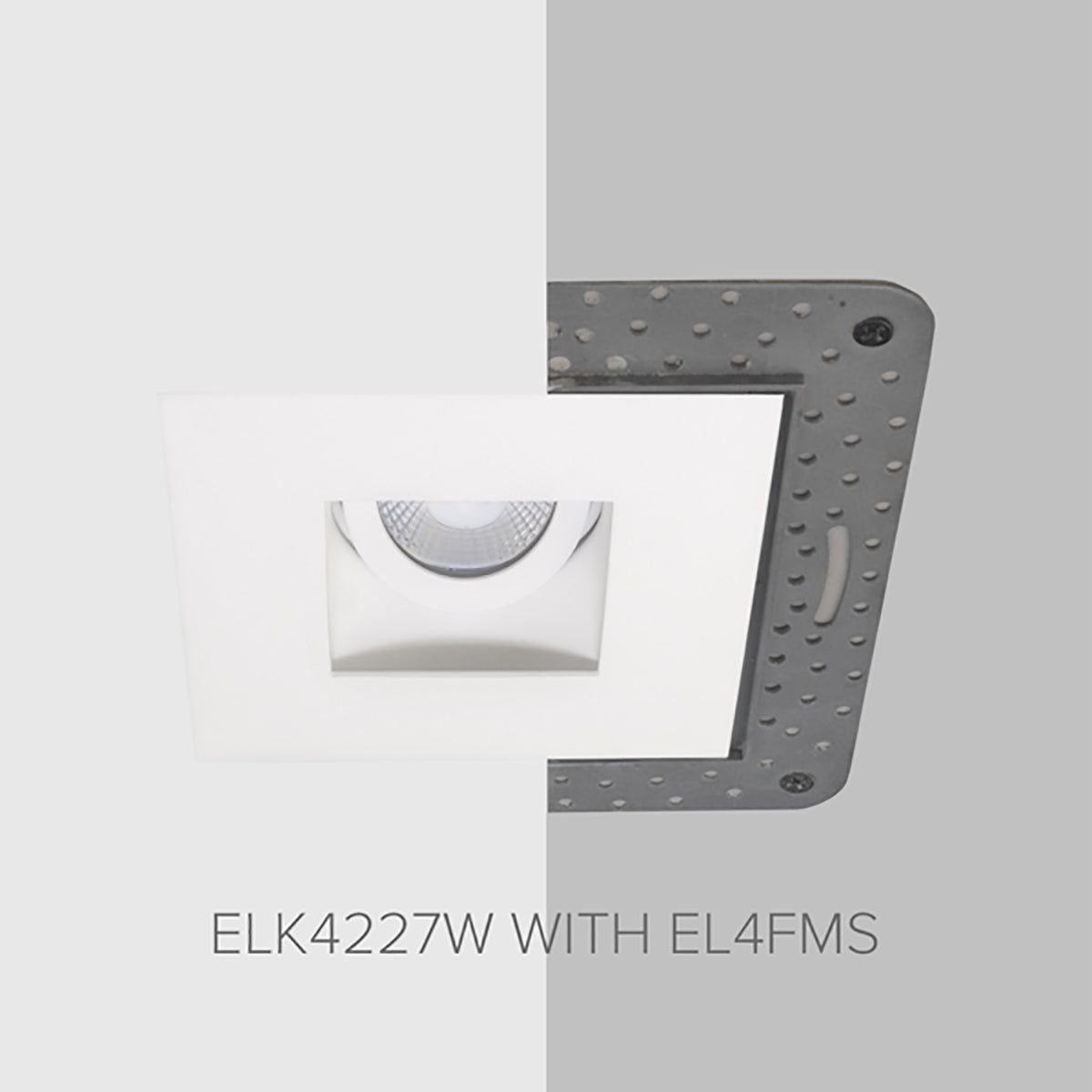 4" Square Flush Mount Trim Adaptor in Detail.