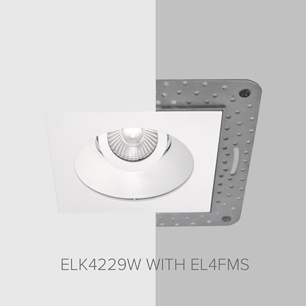 4" Square Flush Mount Trim Adaptor in Detail.