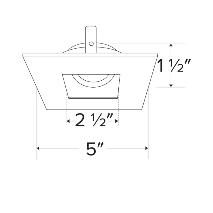 Pex™ 4″ Square Adjustable Pinhole - line drawing.