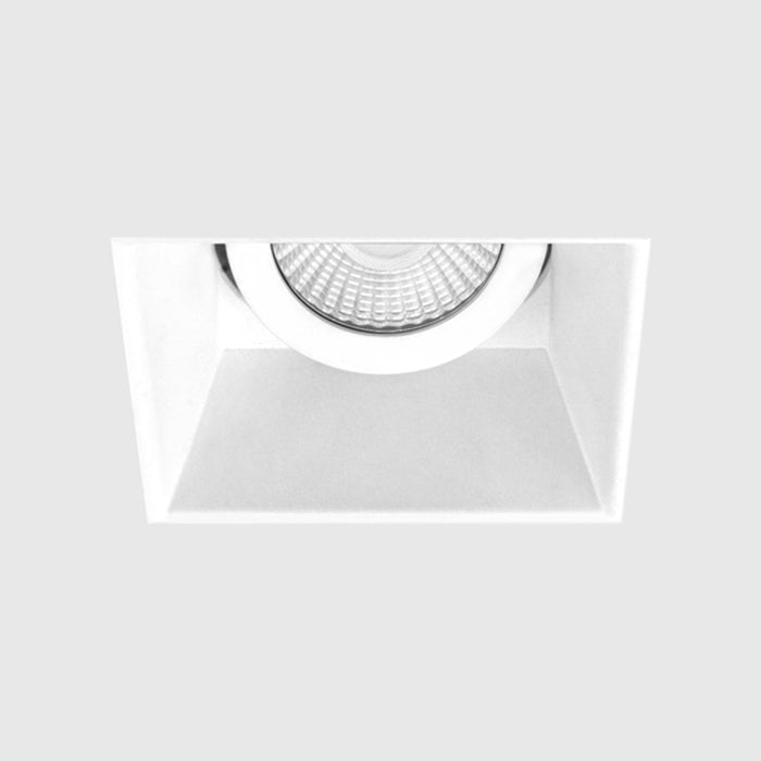 Pex™ 4" Square Adjustable Trimless Smooth Reflector Trim in Detail.