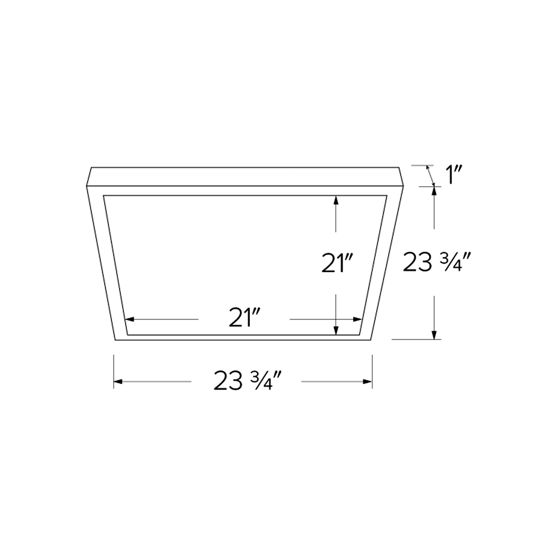 Sky Panels XL with 3-CCT Switch LED Ceiling Light - line drawing.