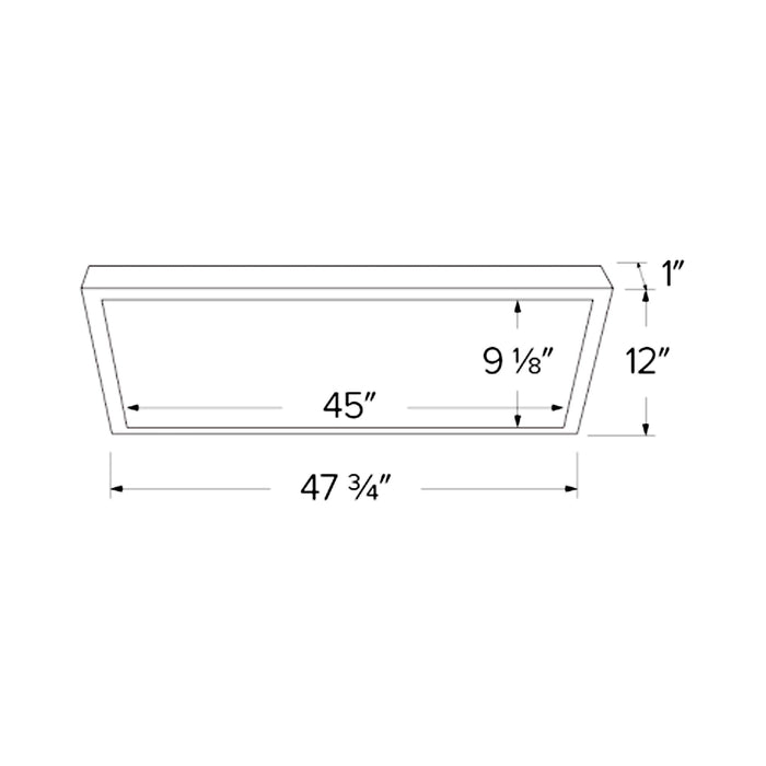 Sky Panels XL with 3-CCT Switch LED Ceiling Light - line drawing.