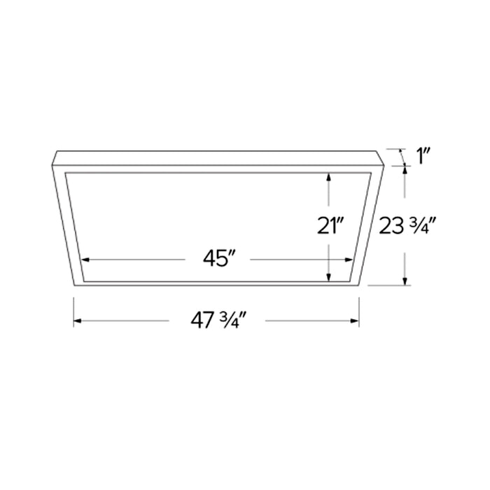 Sky Panels XL with 3-CCT Switch LED Ceiling Light - line drawing.